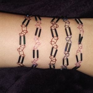 Tattoo bracelet 5 pack bundle, bracelets 5 pack